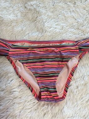 Victoria’s Secret Women’s Multicolor Stripe Bikini Bottom swim knockout large